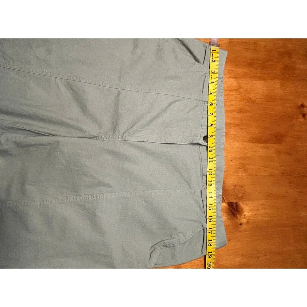 Ruby Rd Gorpcore Utility Sage Green Ripstop Cropped Pants Elastic Waist Capris